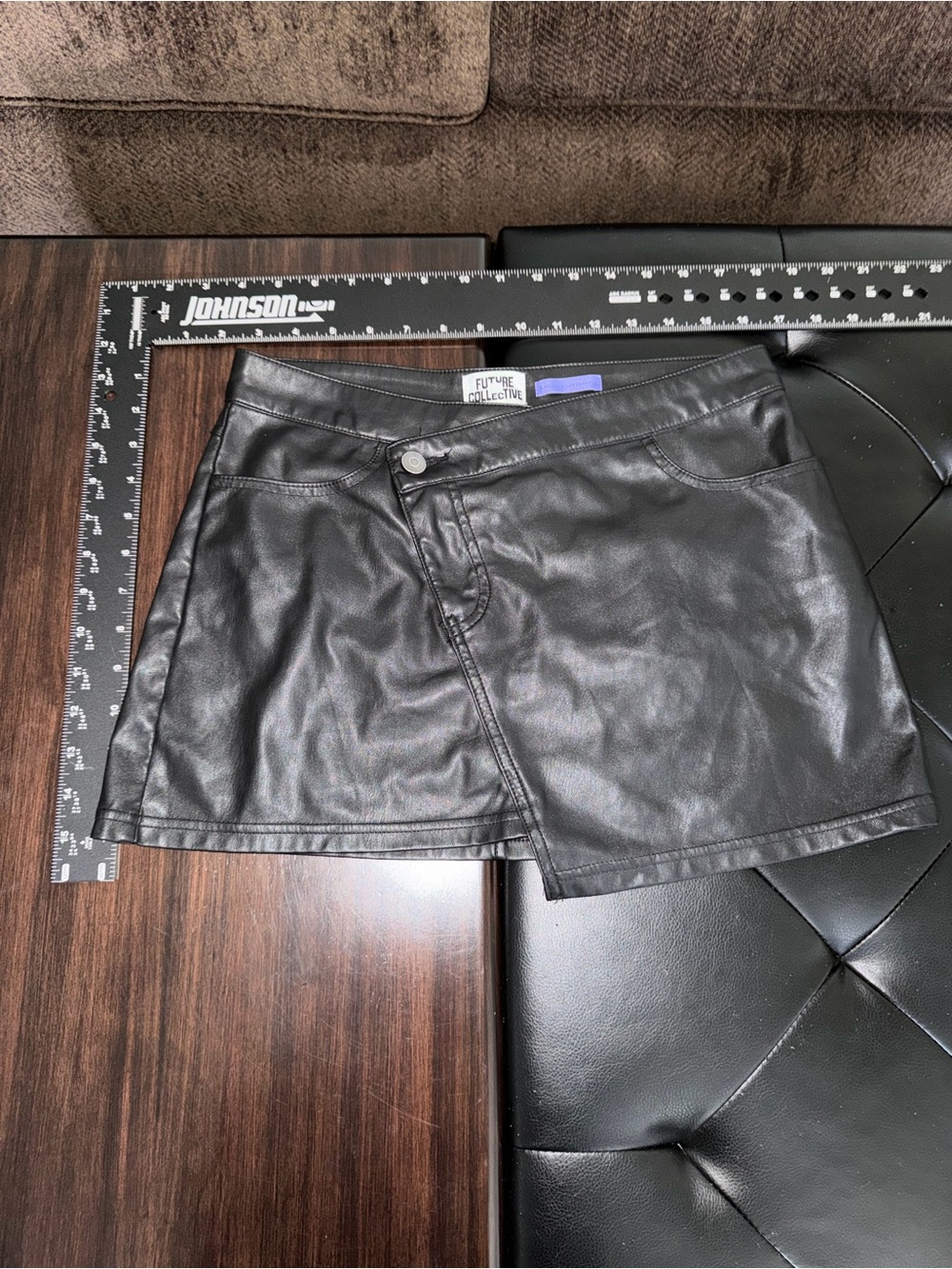 Future Collective Black Faux Leather Mini Skirt #Rocker